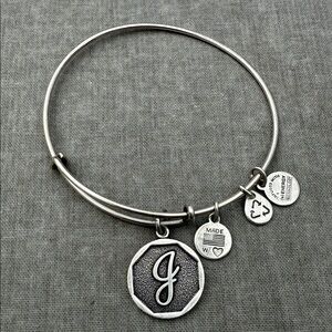 Alex and Ani Cursive J Bracelet